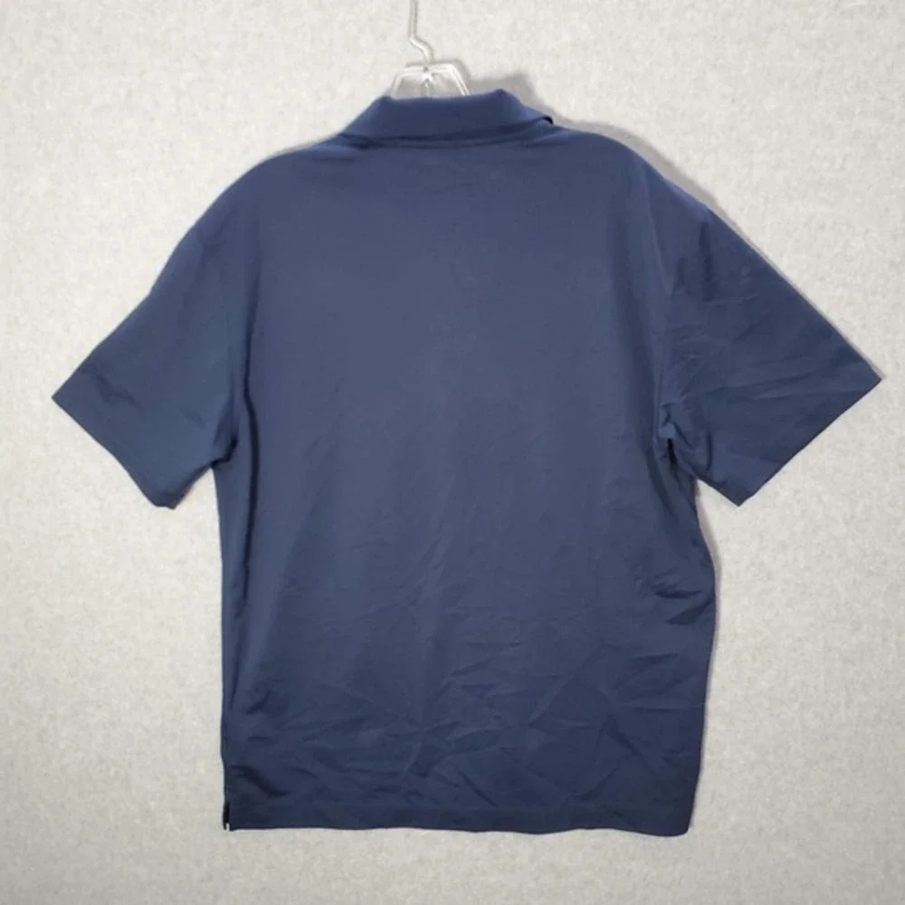 Nike Golf Men Polo Shirt Medium Blue Logo Dri Fit Tour Performance Short‎ Sleeve